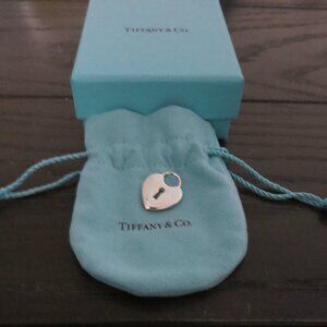 Tiffany & Co. 925 Sterling Silver Medium Heart Lock Charm Pendant